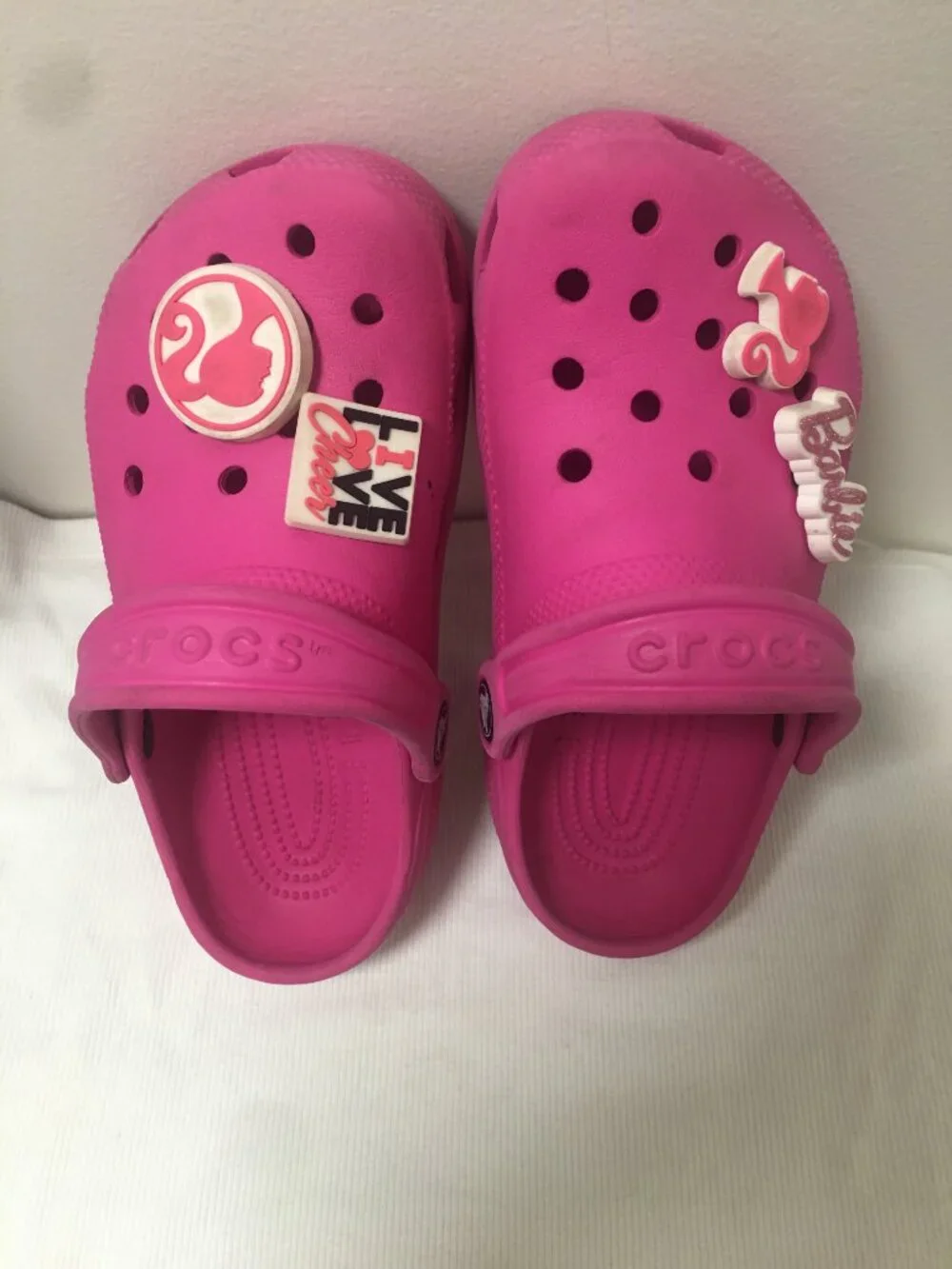 Barbie CROCS pink rubber with art